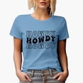 thumbnail image 1 of Howdy, Short for How Do Ye, Hello or Greeting Expression, Groovy Retro Wavy Text Merch Gift, Baby Blue T-Shirt, Medium, 1 of 5