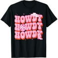 thumbnail image 1 of Howdy Southern Western Girl Country Rodeo Pink Cowgirl Disco T-Shirt, 1 of 4