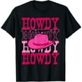 thumbnail image 1 of Howdy Tshirt Country Southern Rodeo Women Western T-Shirt Black Large, 1 of 3