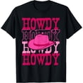 thumbnail image 1 of Howdy Tshirt Country Southern Rodeo Women Western T-Shirt Black Medium, 1 of 4