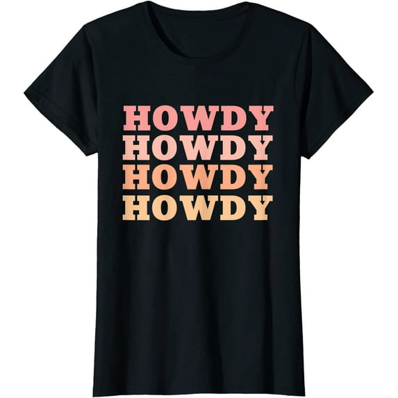 Howdy Tshirt Country Southern Rodeo Women Western T-Shirt