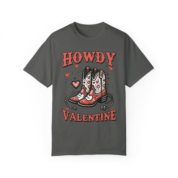 Howdy Valentine Comfort Colors Shirt, Cowgirl Western Valentines Gift