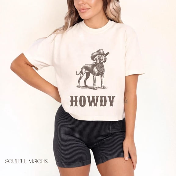 Howdy Vizsla Women'S Boxy Tee, Vizsla Shirt, Vizsla, Vizsla , Dog Cowboy, Vizsla Boxy Tee Tshirt All Size S-5XL