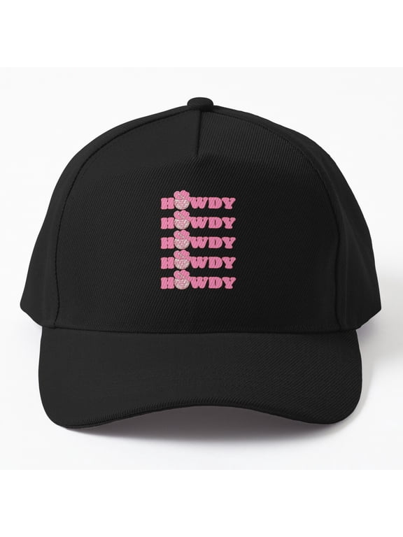 Howdy Western Disco Baseball Hat, Country Dance Graphic Pattern Design, Classic Cap