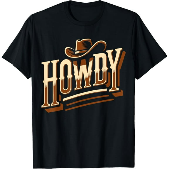 Howdy Western Rodeo Country Cowboy Cowgirl T-Shirt