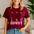 thumbnail image 1 of Howdy Western Skeleton Cowgirls Shirt, Skeleton Pumpkin Tshirt, Turkey Santa Dancing,Halloween Tee, 1 of 5