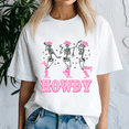 thumbnail image 1 of Howdy Western Skeleton Cowgirls Shirt, Skeleton Pumpkin Tshirt, Turkey Santa Dancing,Halloween Tee, 1 of 5