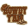 thumbnail image 1 of Howdy Yall Boots With Hat Patch Cowboy Western Embroidered Iron On, 1 of 1
