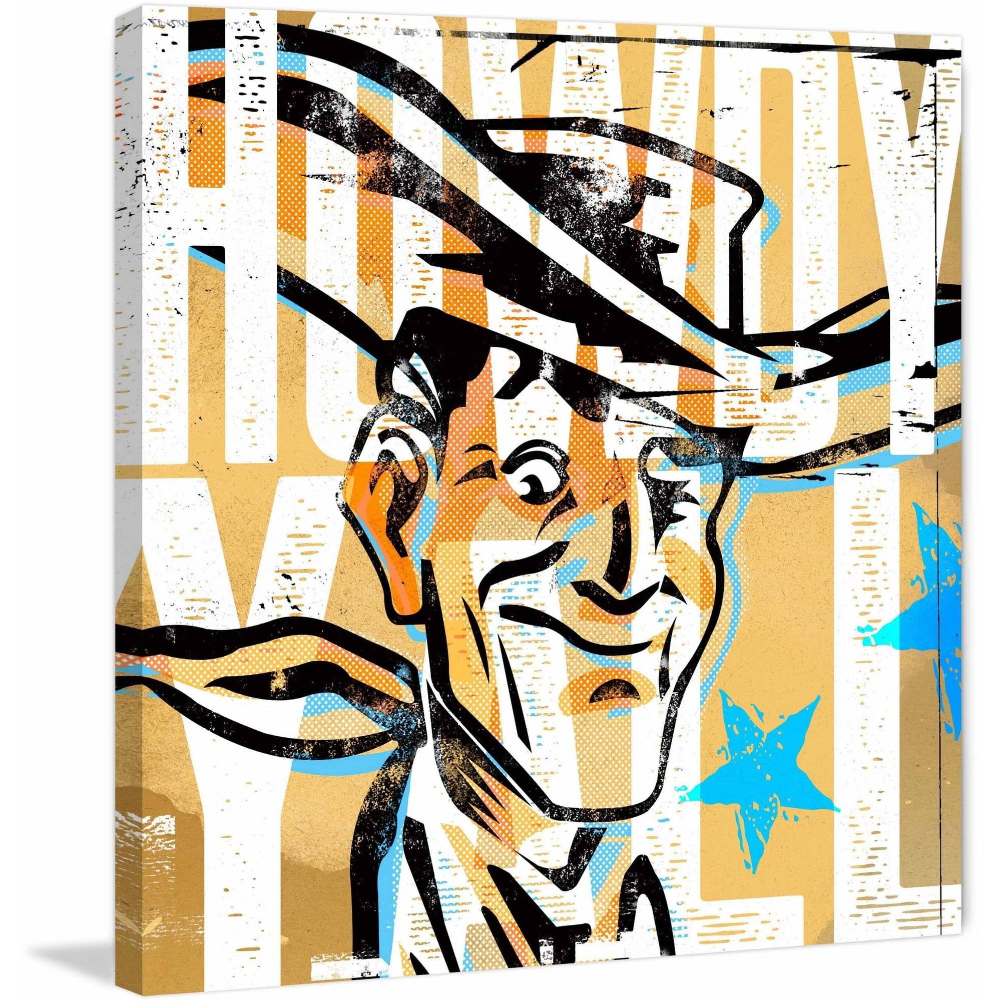 "Howdy Yall Vic" Painting Print on Wrapped Canvas