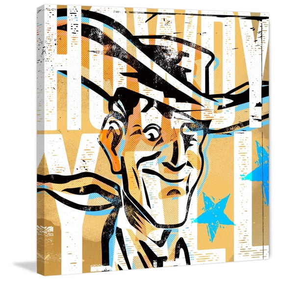 "Howdy Yall Vic" Painting Print on Wrapped Canvas