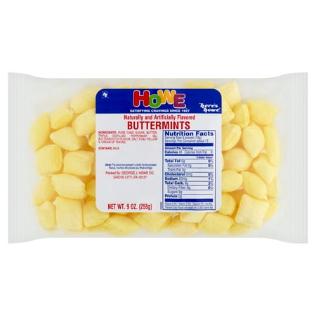 Howe Buttermints Mint Candy, 9 oz, Bag