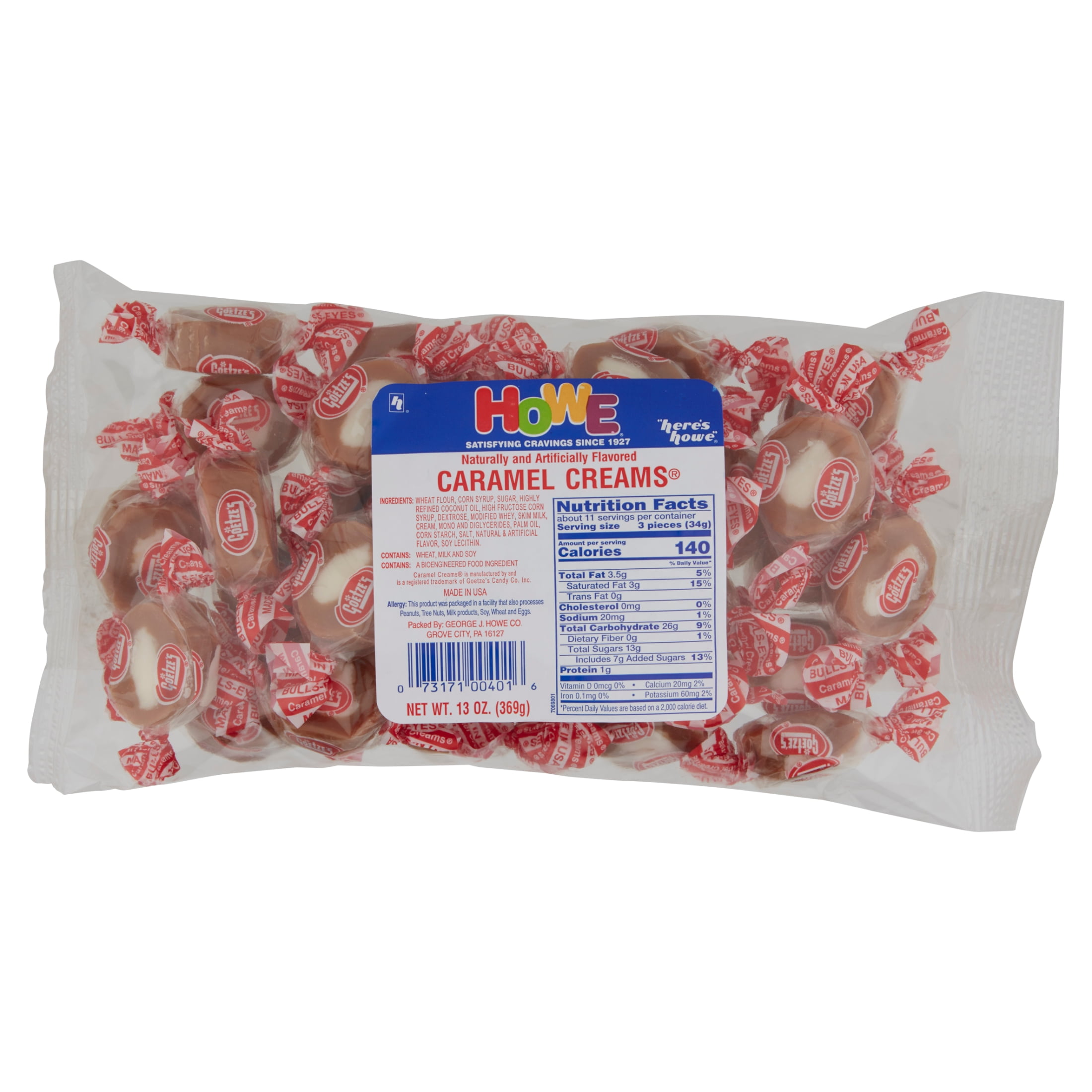 Howe Caramel Creams Caramel Candy, 13 oz, Bag