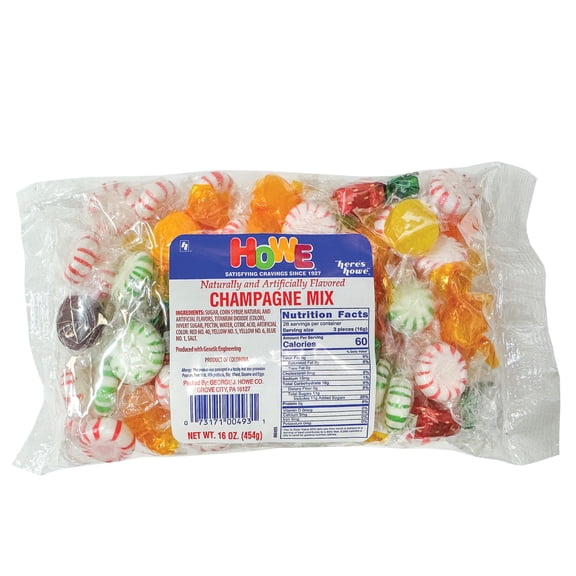 Howe Champagne Mix Hard Candy, 16 oz, Bag