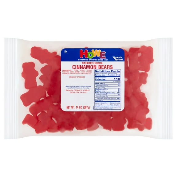 Howe Cinnamon Bears Gummy Candy, 14 oz, Bag