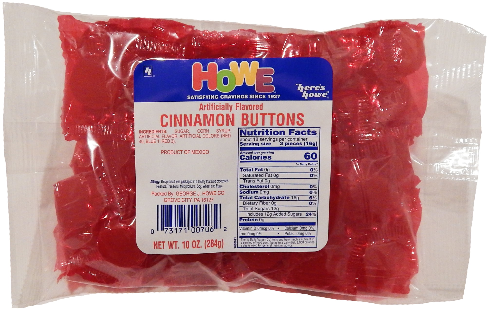 Howe Cinnamon Buttons, Hard Candy 10 oz Bag - Walmart.com