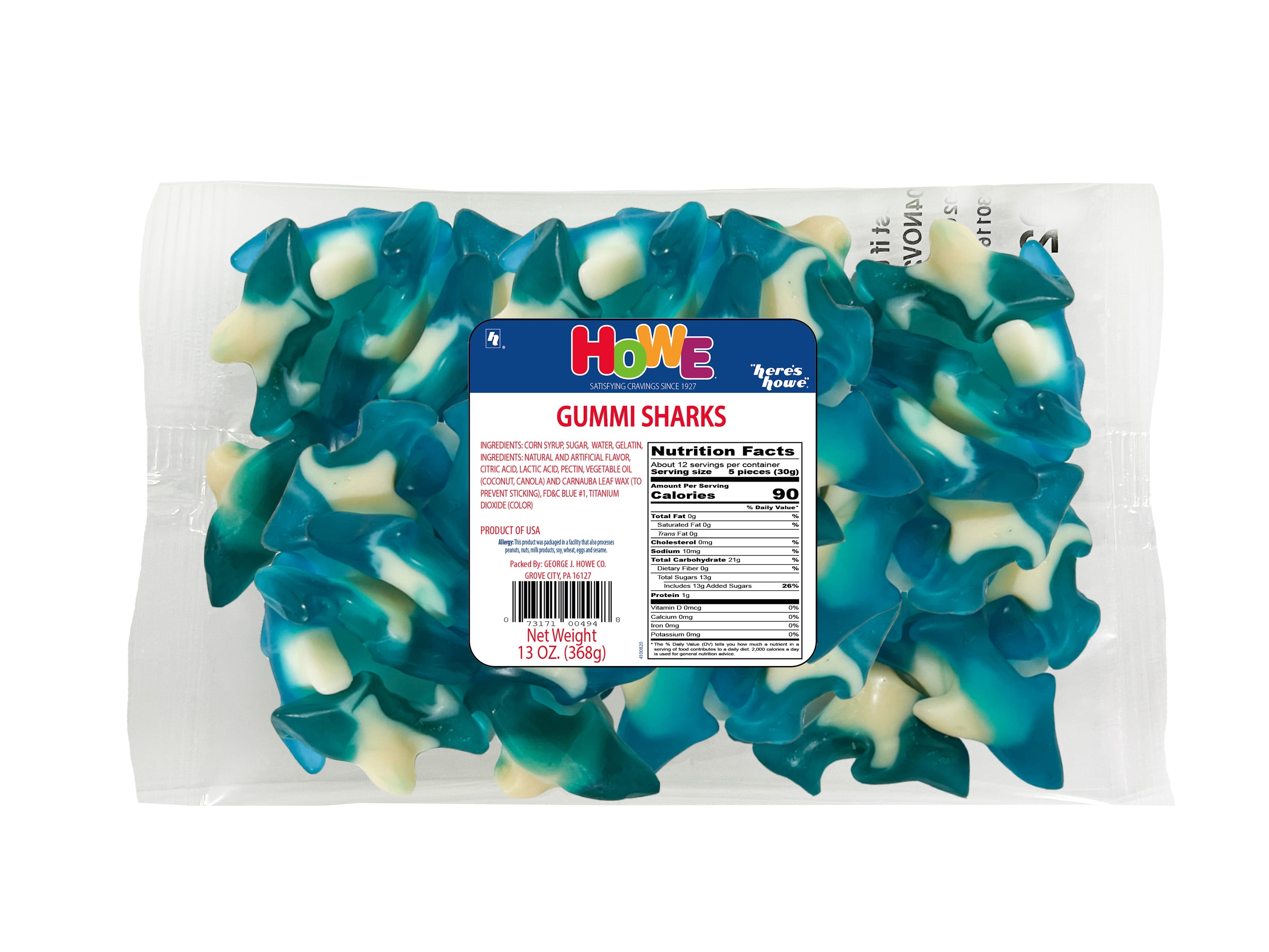 Howe Gummi Sharks Gummy Candy, 13 oz, Bag
