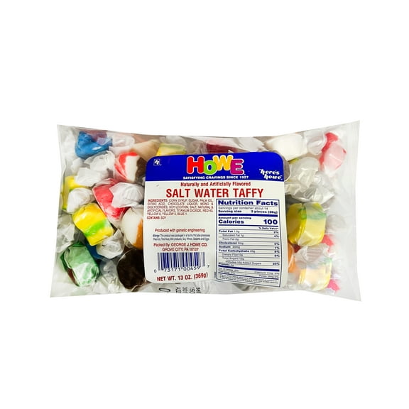 Howe Salt Water Taffy Taffy Candy, 13 oz, Bag