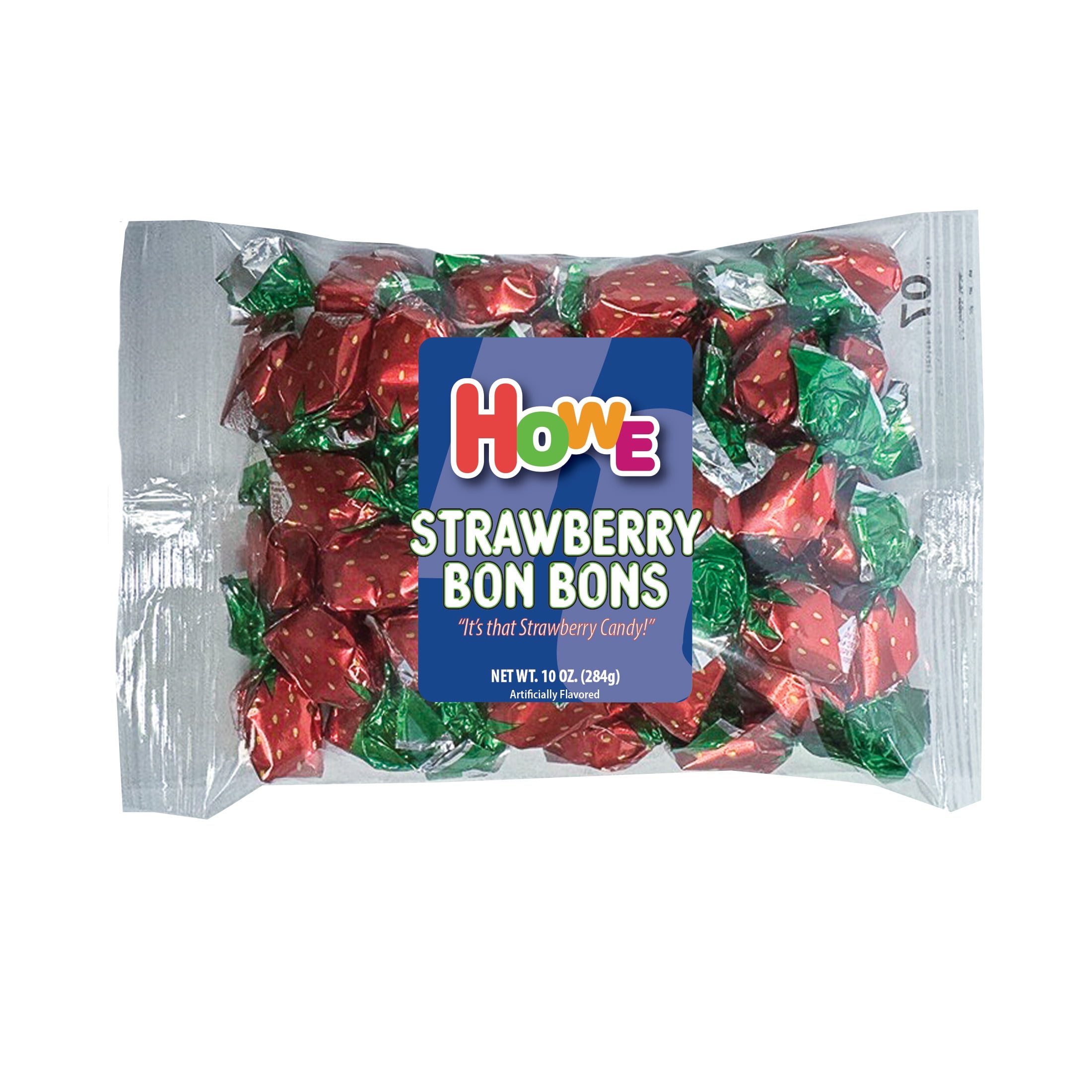 Howe Strawberry Bon Bons Hard Candy, 10 oz, Bag