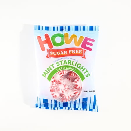 Howe Sugar Free Mint Starlights Mint Candy, 6 oz, Bag