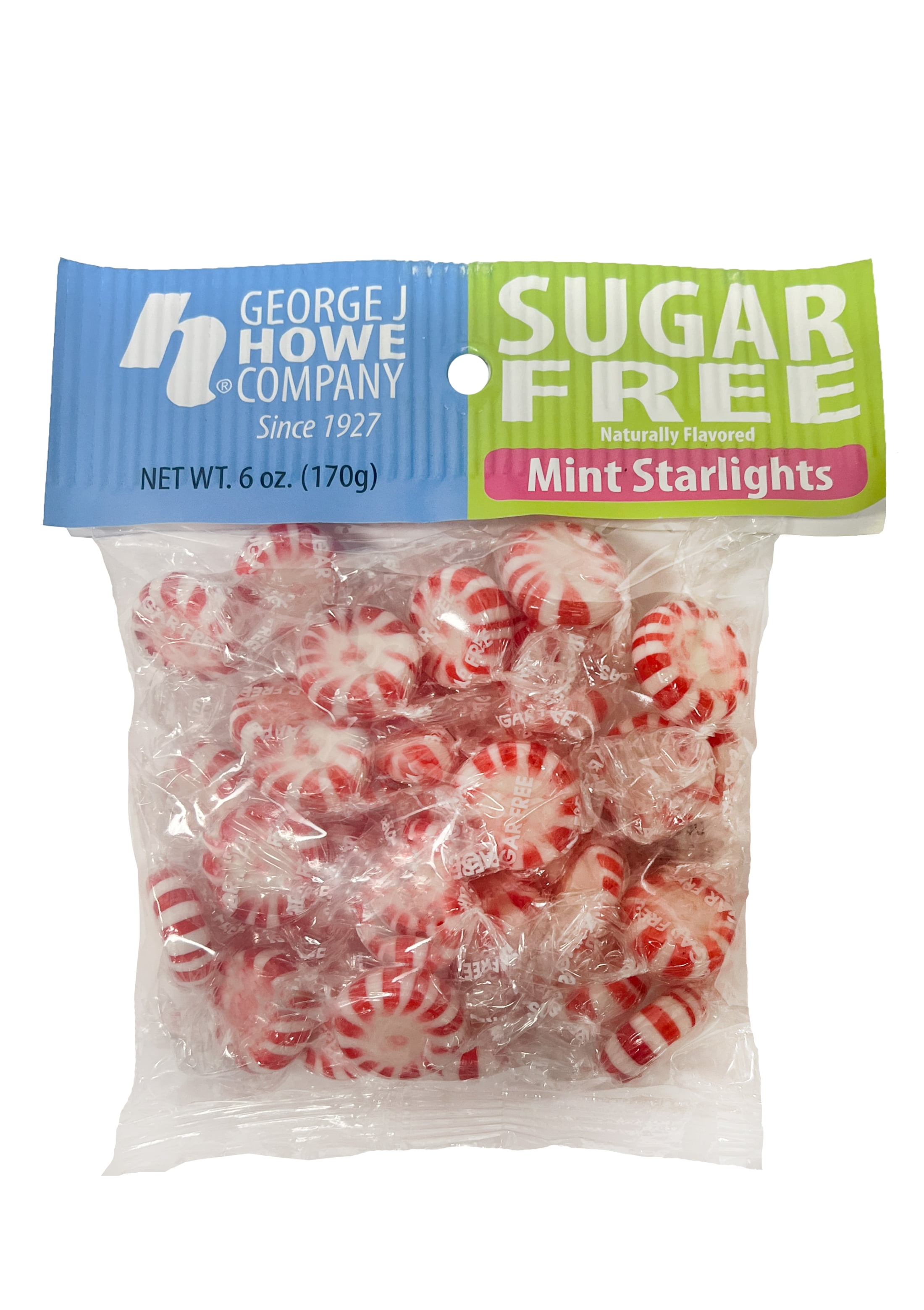 Howe Sugar Free Mint Starlights Mint Candy, 6 oz, Bag
