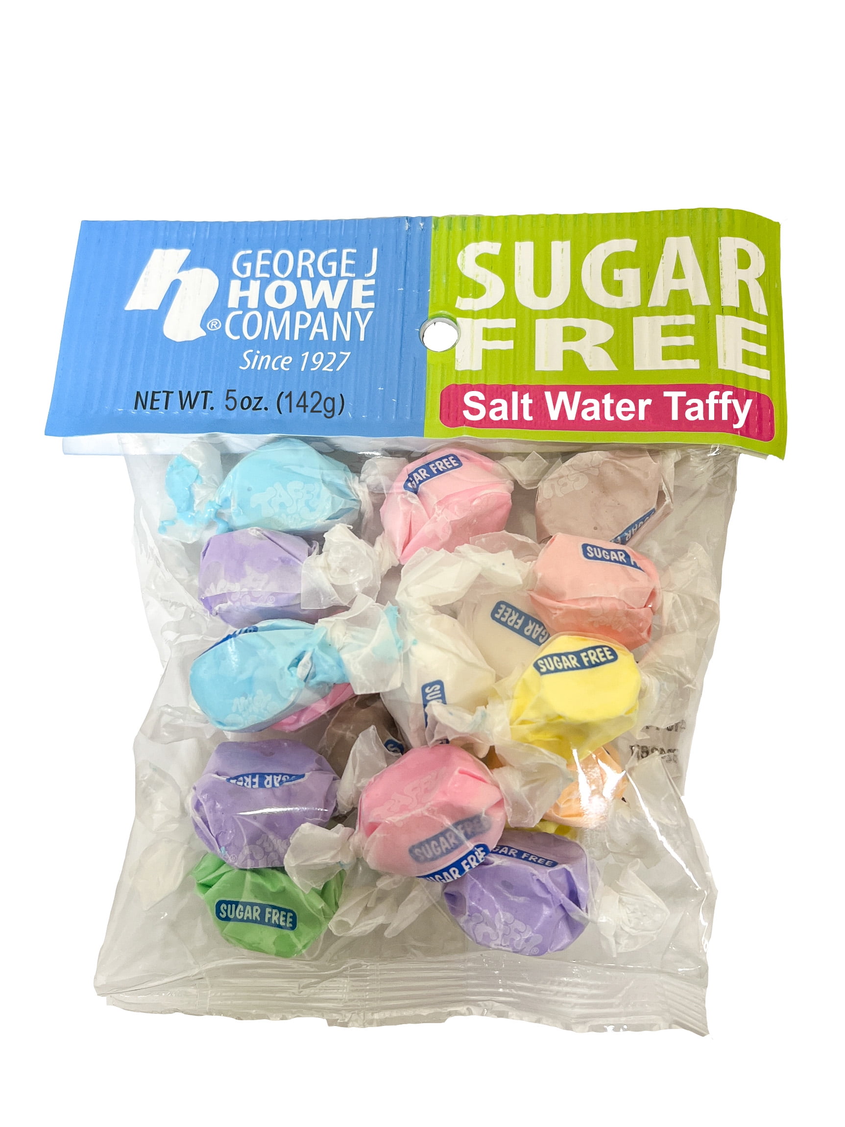 Howe Sugar Free Salt Water Taffy Chewy Candy, 5 oz, Bag