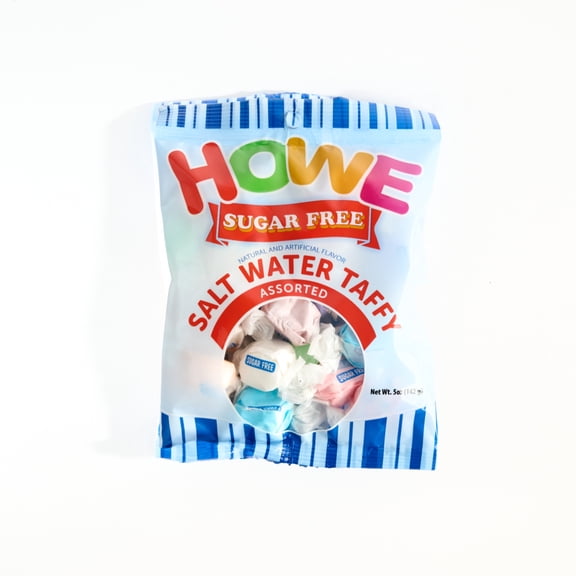 Howe Sugar Free Salt Water Taffy Chewy Candy, 5 oz, Bag