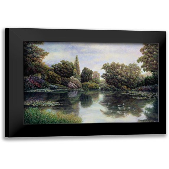 Howells, David 24x17 Black Modern Framed Museum Art Print Titled - Tranquil Waters