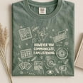 thumbnail image 1 of However You Communicate I Am Listening Shirt Retro SLP Gift for Speech Pathologist and Spe, 1 of 2