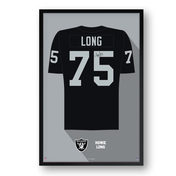 Howie Long Las Vegas Raiders Framed 27" x 39" Retired Jersey Art Print