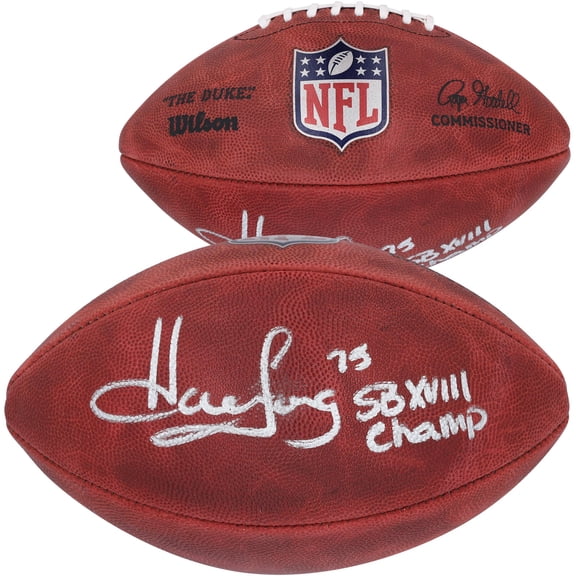 Howie Long Oakland Raiders Autographed Duke Full Color Football with "SB XVIII Champ" Inscription - Fanatics Authentic Certified