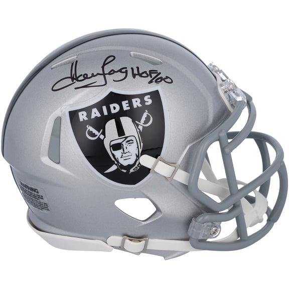 Howie Long Oakland Raiders Autographed Riddell Speed Mini Helmet with "HOF 2000" Inscription - Fanatics Authentic Certified