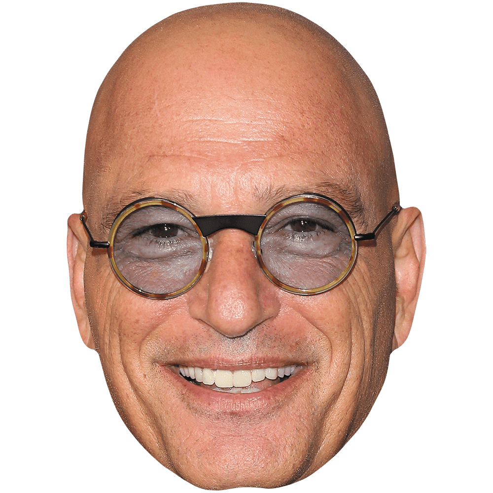 Howie Mandel (Glasses) Celebrity Mask, Flat Card Face, Fancy Dress Mask