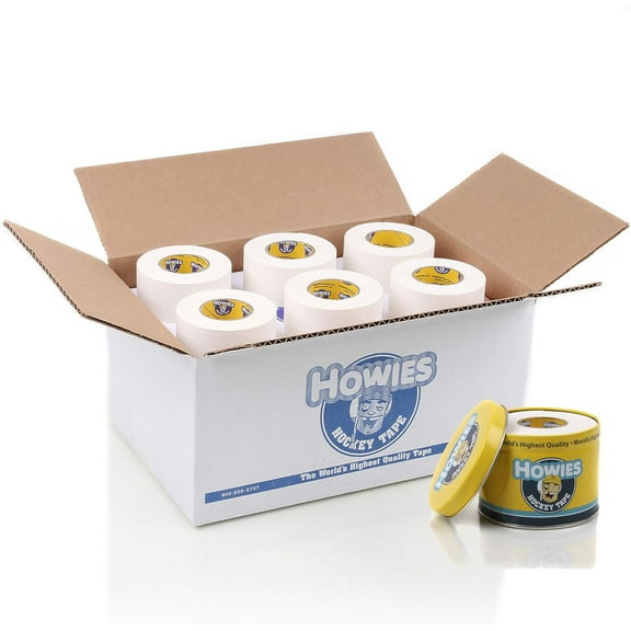 Howies Hockey Tape - 1.5" White Cloth Hockey Tape (18 Pack)
