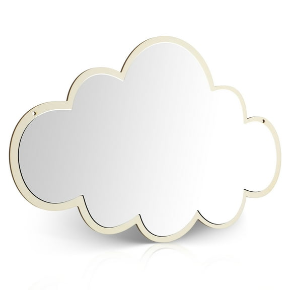 Howish Acrylic Mirror Cloud Shape Shatterproof Mirror for Girls Bedroom/Home Decor(14.96"X9.84"X0.2")
