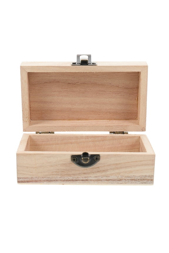 Howish Chic Jewelry Case 5x Unfinished Wooden Jewelry Gift Boxes for Storage(4.72"X2.76"X1.97")