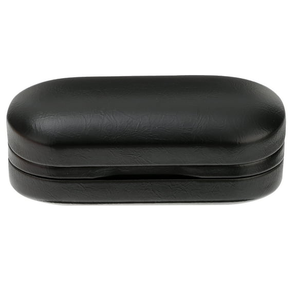 Howish Double Glasses Case Double Glasses Case PU Leather Glasses Box Glasses Organizer for Travel (Black),PU Leather(6.3"X2.83"X2.68")