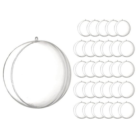 Fillable Ornament Balls 30 Clear Plastic Fillable Balls for Parties, Weddings, and Aquariums(1.18"X1.18"X1.18")