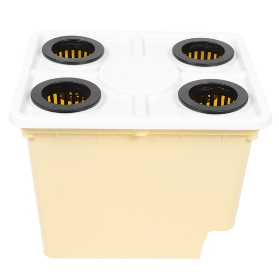 ELAYARD Yellow Hydroponic Growing Bucket for Indoor Plants, Easy-to-Use PP Plant Cultivation Container for Home Gardening