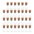 thumbnail image 1 of Howish Mini Glass Cork Bottles Glass Bottles Cork Tops - 30pcs Tiny Jars for DIY Crafts,composite material(0.87"X0.39"X0.39"), 1 of 8