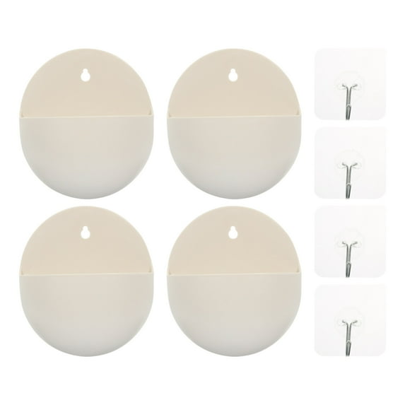 Howish Planting Container 4 Hanging Flower Buckets Wall Planter for Outdoor Plants(5.31"X4.72"X2.17")