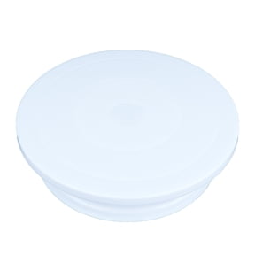 WRISTBIQUE 360 Degrees Rotation Cake Rotating Stand White 1Set 10.6x8.9x2.8in