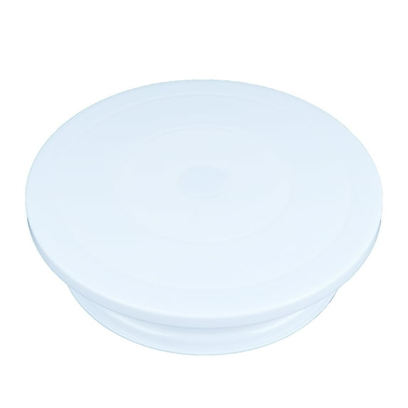 WRISTBIQUE 360 Degrees Rotation Cake Rotating Stand White 1Set 10.6x8.9x2.8in