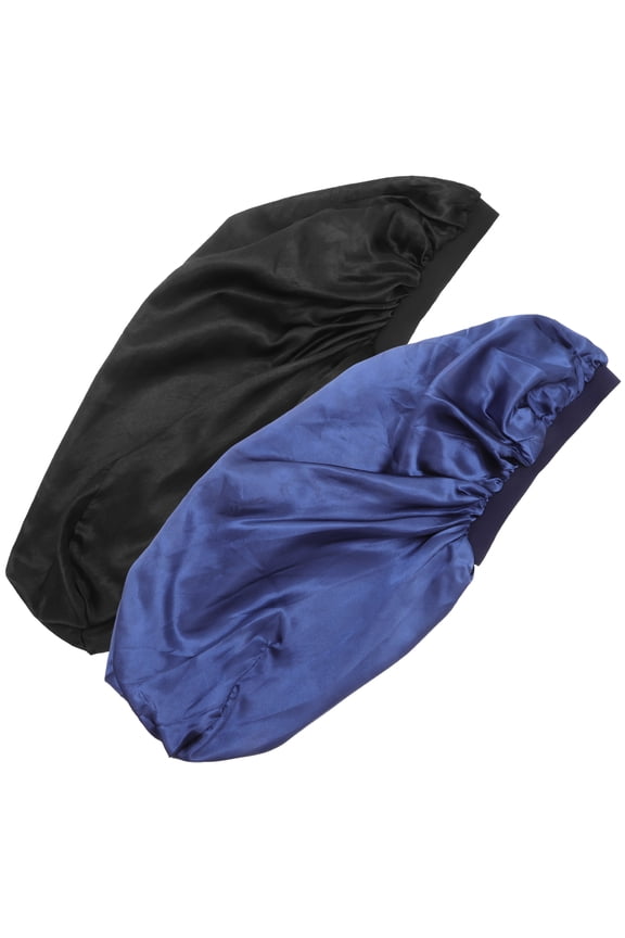Satin Sleep Caps 2Pcs Long Satin Floral Patterns Sleeping Bonnet Extra Large Braids Bonnets(25.2"X11.42"X0.2")