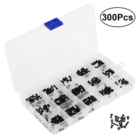 ELAYARD Universal Computer Repair Screws, Steel, 15 Sizes, 300 Pieces for Laptop PC Electronics