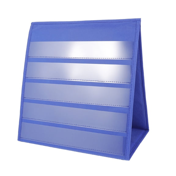 Howish Simple Calendar Tabletop Chart Strips File Holder with Dry Erase Cards(12.99"X12.6"X7.87")