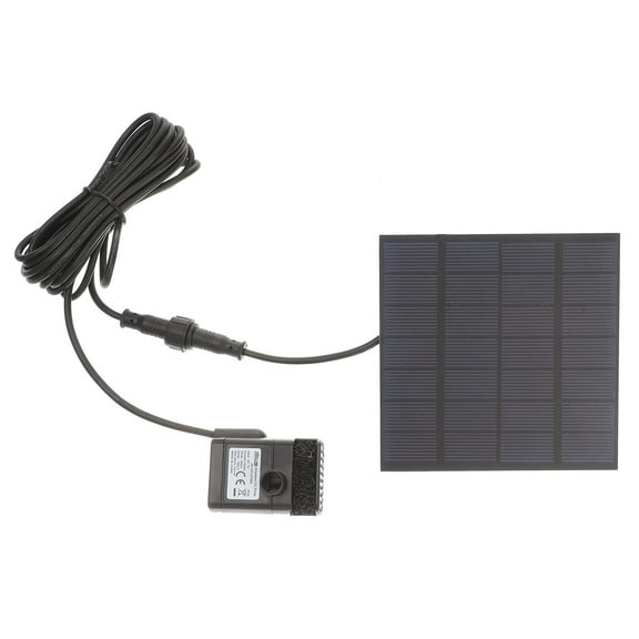 Howish Solar pump 6V 0.8W Solar Bird Bath Fountain Pump for Pool Garden Birdbath (Black)(4.53"X4.53"X1.97")