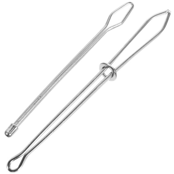 Howish Thread Guide 2pcs Drawstring Threader Hoodie String Tool for Clothes (Silver)(2.56"X0.24"X0.24")
