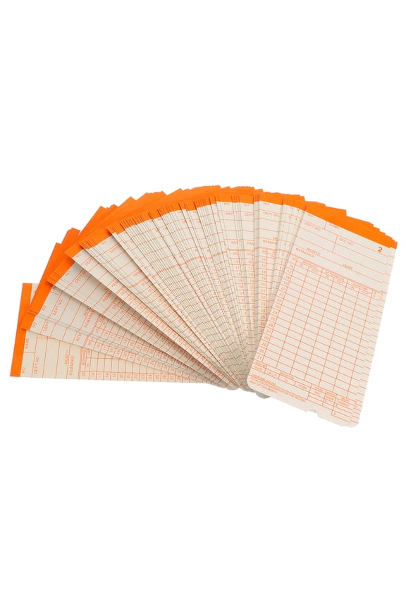 Howish Time Card Monthly Timecards Attendance Sheets for Work/School (100)(7.36"X3.35"X0.04")
