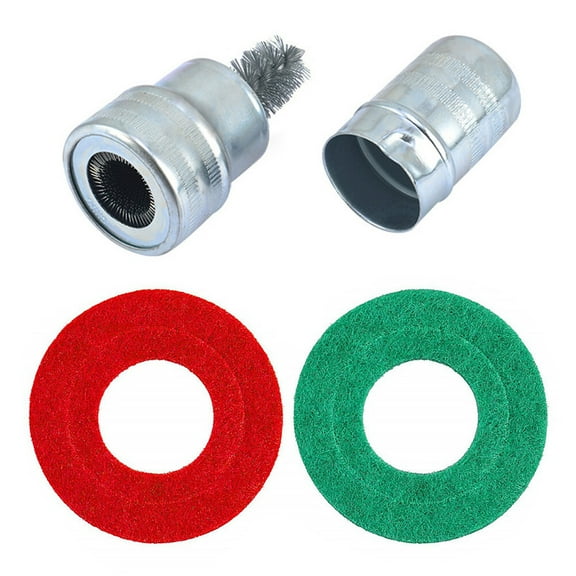WRISTBIQUE Wheel Brushes Car Detailing Battery Terminal Cleaning Brush Kit Silver Steel Wire 1 Set
