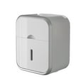 thumbnail image 1 of Wall Mounted Toilet Paper Holder for Storage White PP Material Easy to Use with Punch Free Design, 1 of 8